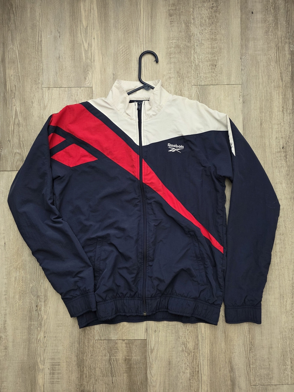 Reebok Men’s Navy, Red & Cream Windbreaker Jacket